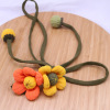 Hat, woven decorations flower-shaped, belt, accessory, flowered