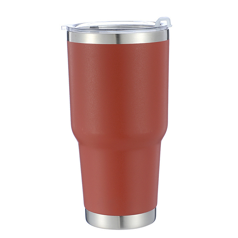 Taza de vacío de acero inoxidable transfronteriza, taza de hielo rociado, taza de paja, taza de agua para automóvil, taza de cerveza, taza de automóvil en forma de cintura