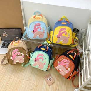 Cartoon Cute Little Rabbit Backpack for Boys and Girls, Stylish Letter Primary School Bag, New Foreign Trade Children's Backpack