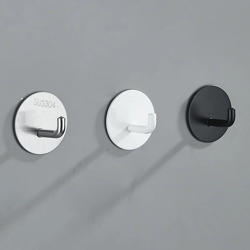304 Крючок Прочный клейкий кухонный настенный перфоратор без нагрузки круглый крючок из нержавеющей стали липкий крючок
