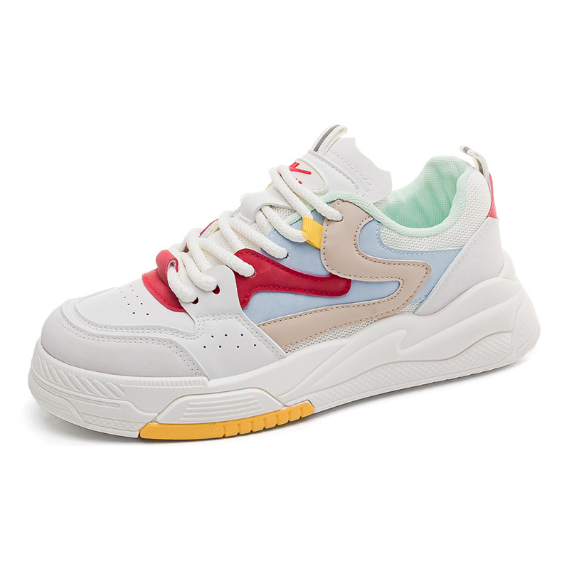 Vita skor med dragsko damsneakers 2023 vår nya casual mångsidiga parsneakers herr L-G_voghion.com