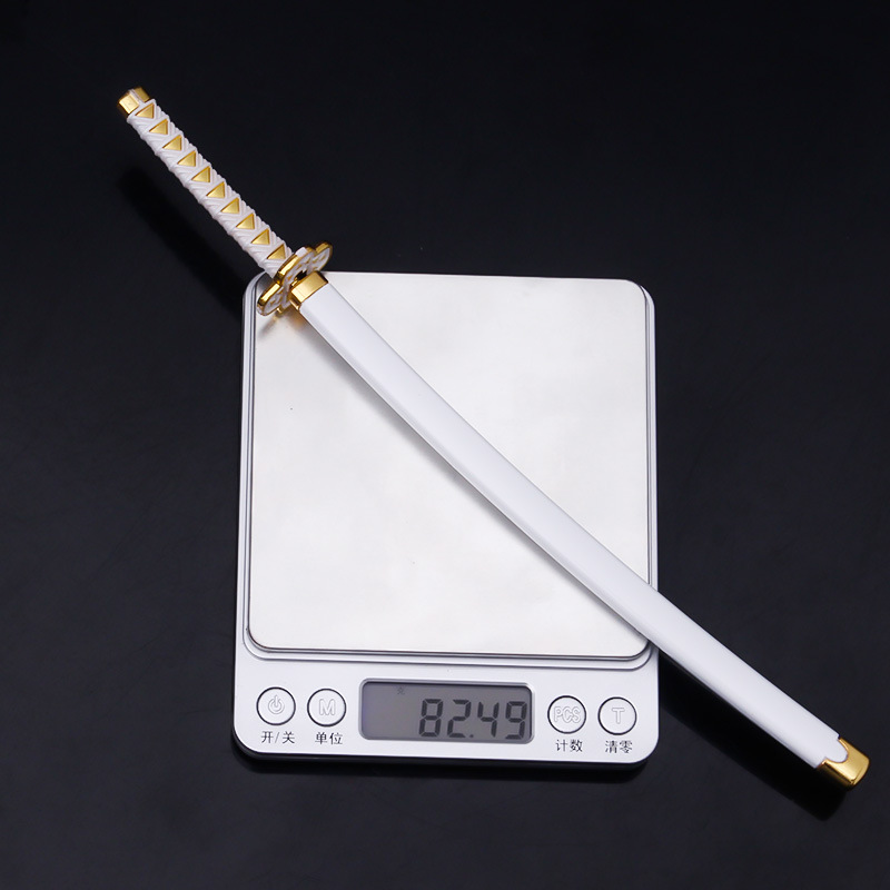 Ghost Blade japonés rueda cuchillo columna de roca columna de insectos columna de carbón Zhilang columna de sonido Xia columna con vaina de aleación modelo de arma decoración 25CM