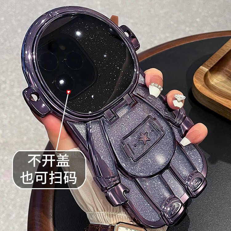 Astronaut-Themed Phone Case for Apple 16 Pro Max, Women's iPhone 13 New Model, 12 Pro Stylish, Trendy Brand for 15, 14