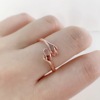 Copper glossy adjustable ring for beloved, three colors, simple and elegant design, wholesale