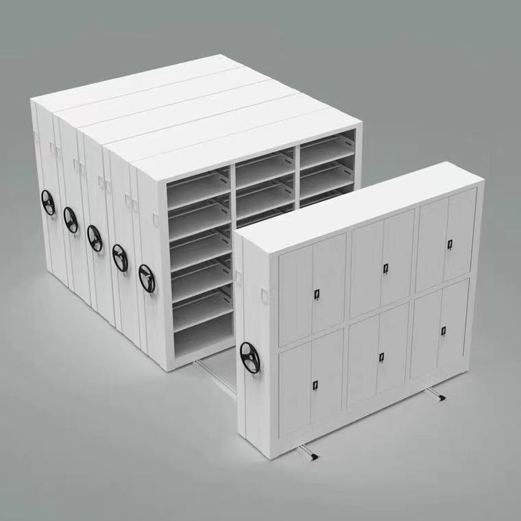 密集架档案室密集柜移动手摇式智能电动钢制档案架书架凭证文件柜