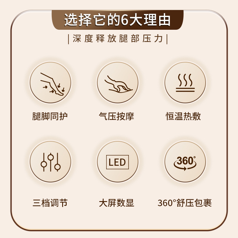 ホット足マッサージ多段階調節可能なシミュレーション気圧マッサージ充電美脚器揉み全包足治療機