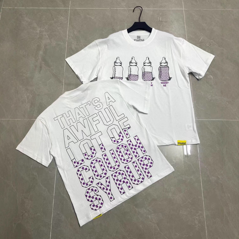 あれ。 SA AWFUL LOT OF COUGH SYRUP メンズ ヒップホップ ラップコラボ 半袖Tシャツ|undefined