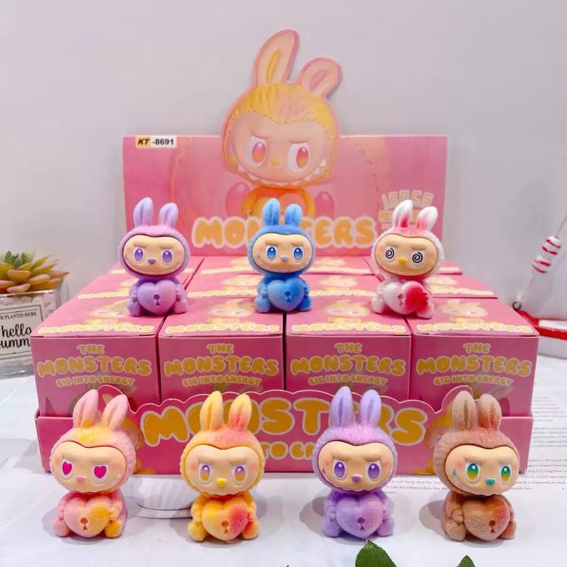 Labubu 漫画植毛フィギュアブラインドボックス高価値かわいいミニ人形デスクトップ装飾モデルギフト|undefined
