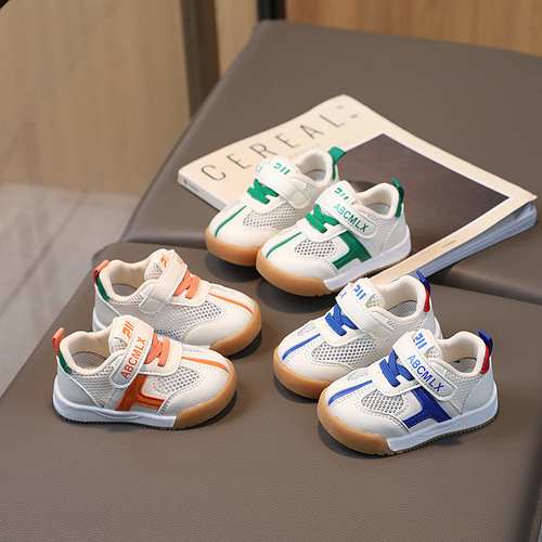 Baby toddler shoes  spring and summer new style single mesh breathable baby shoes soft bottom baby shoes children's shoes trendy cross-border