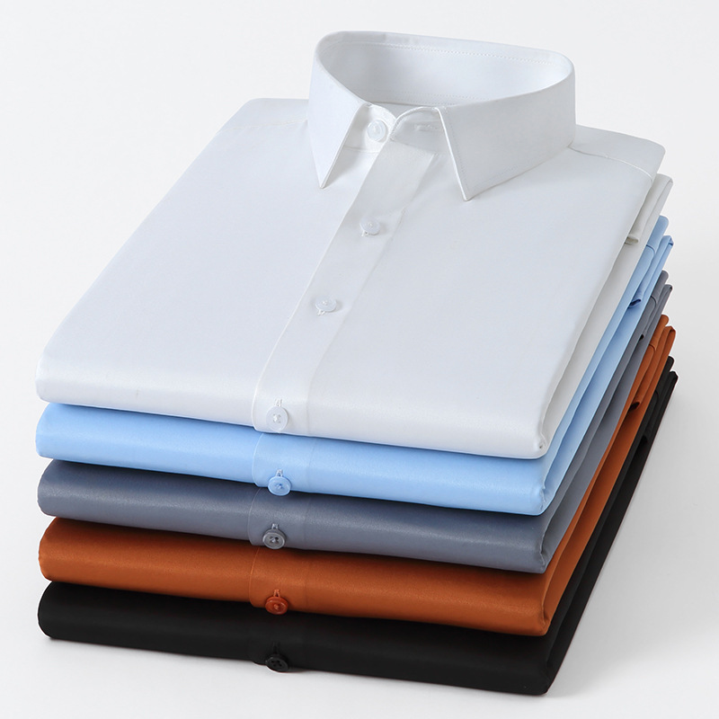 New Men's Business Casual Long-Sleeved Shirt, Stretchy, Non-Iron, Mercerized Shirt, Solid Color, Wedding Photography, Business Gentleman New Men's Business Casual Long-Sleeved Shirt, Stretchy, Non-Iron, Mercerized Shirt, Solid Color, Wedding Photography, Business Gentleman