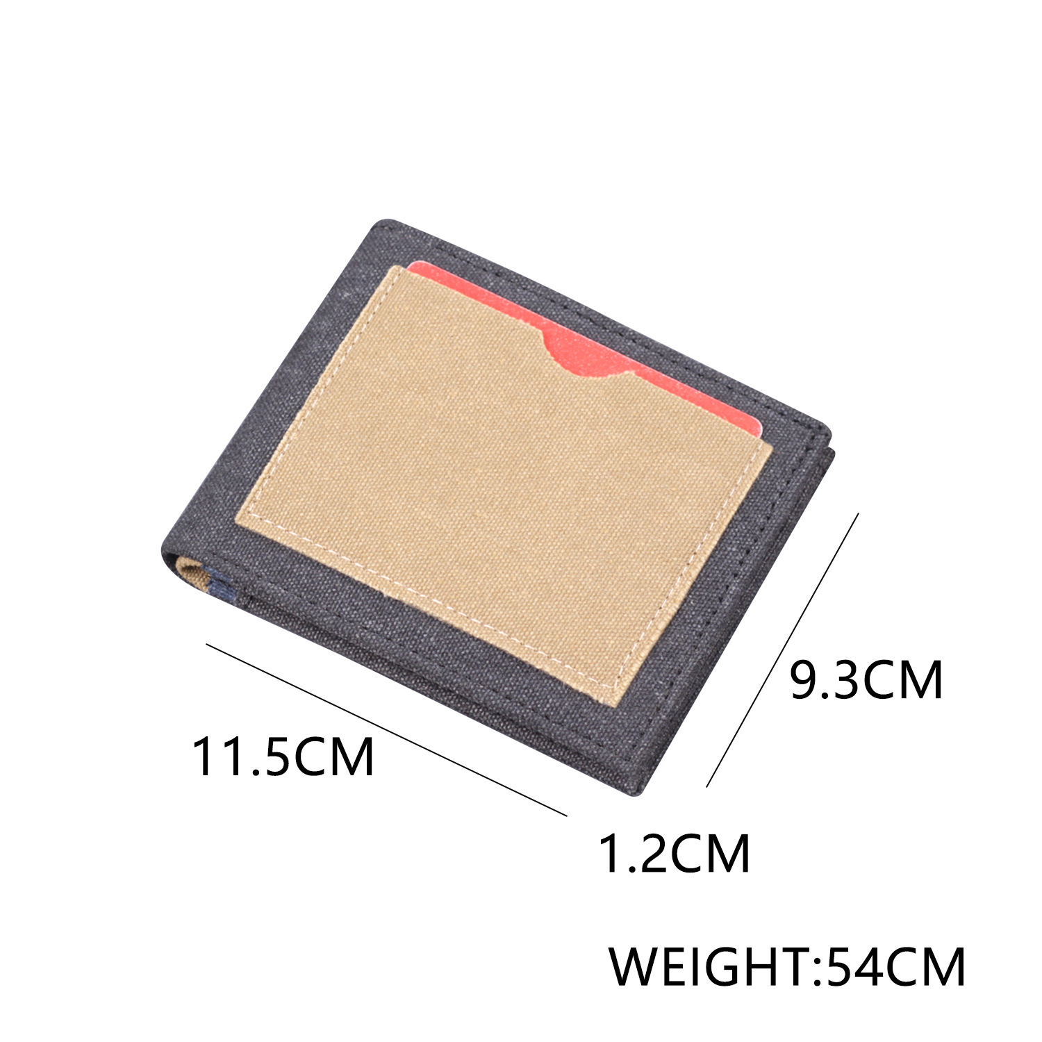 Bolso corto de denim bolso de dólares para hombres bolso de tarjetas para hombres en una cartera de tela pequeña cartera de lona para hombres