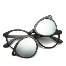 磁吸套镜新款TR近视眼镜框套镜 复古偏光太阳镜框 框架2205