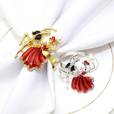 酒店餐具情人节餐巾扣合金餐巾圈餐巾环口巾环厂家批发