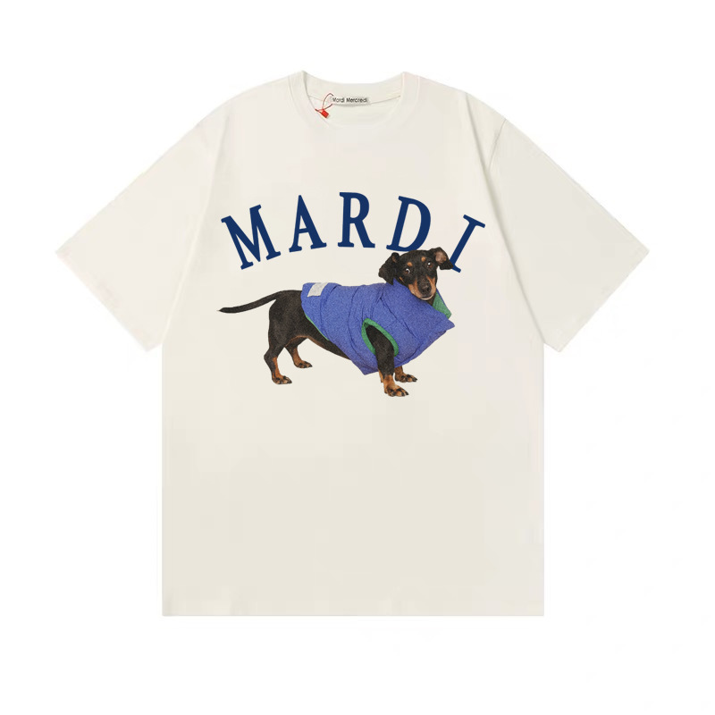 外国貿易韓国Mardi半袖女性ソーセージ犬プリント金高銀同金jennieゆるい純綿重ポンドtシャツ|undefined