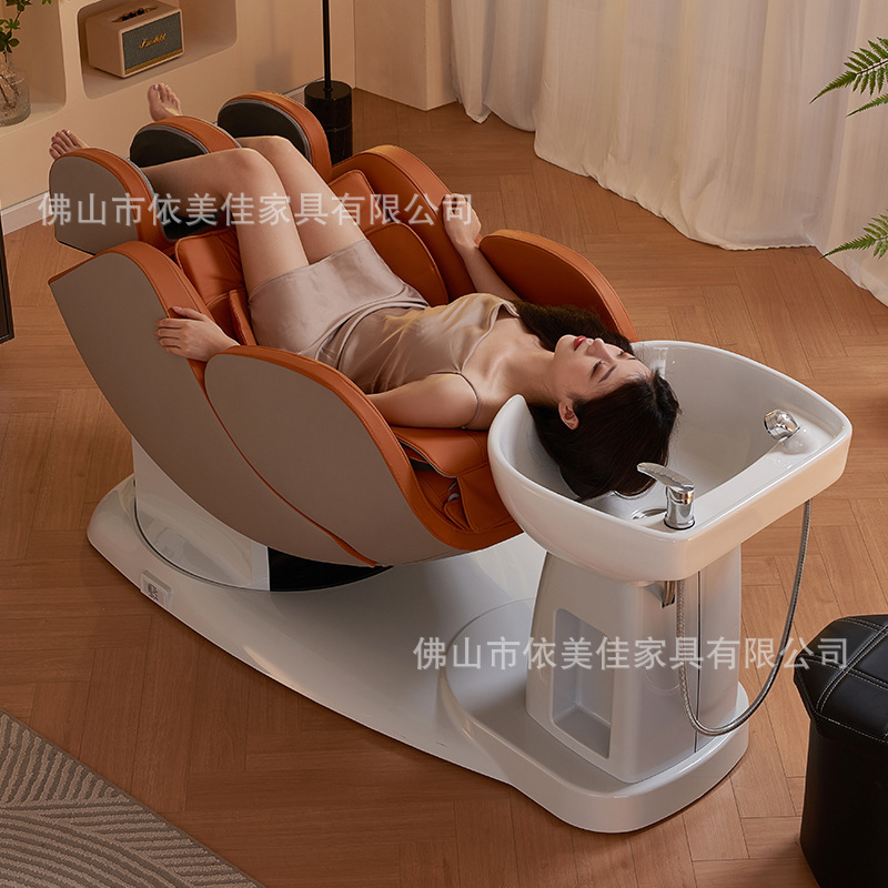 Nueva cama de masaje eléctrica inteligente para salones de belleza, máquina de champú totalmente automática, cama para lavar el cabello, cama de champú