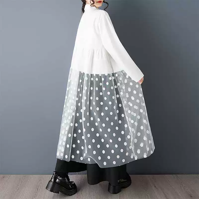 Autumn cute shirt for leisure, dress, oversize