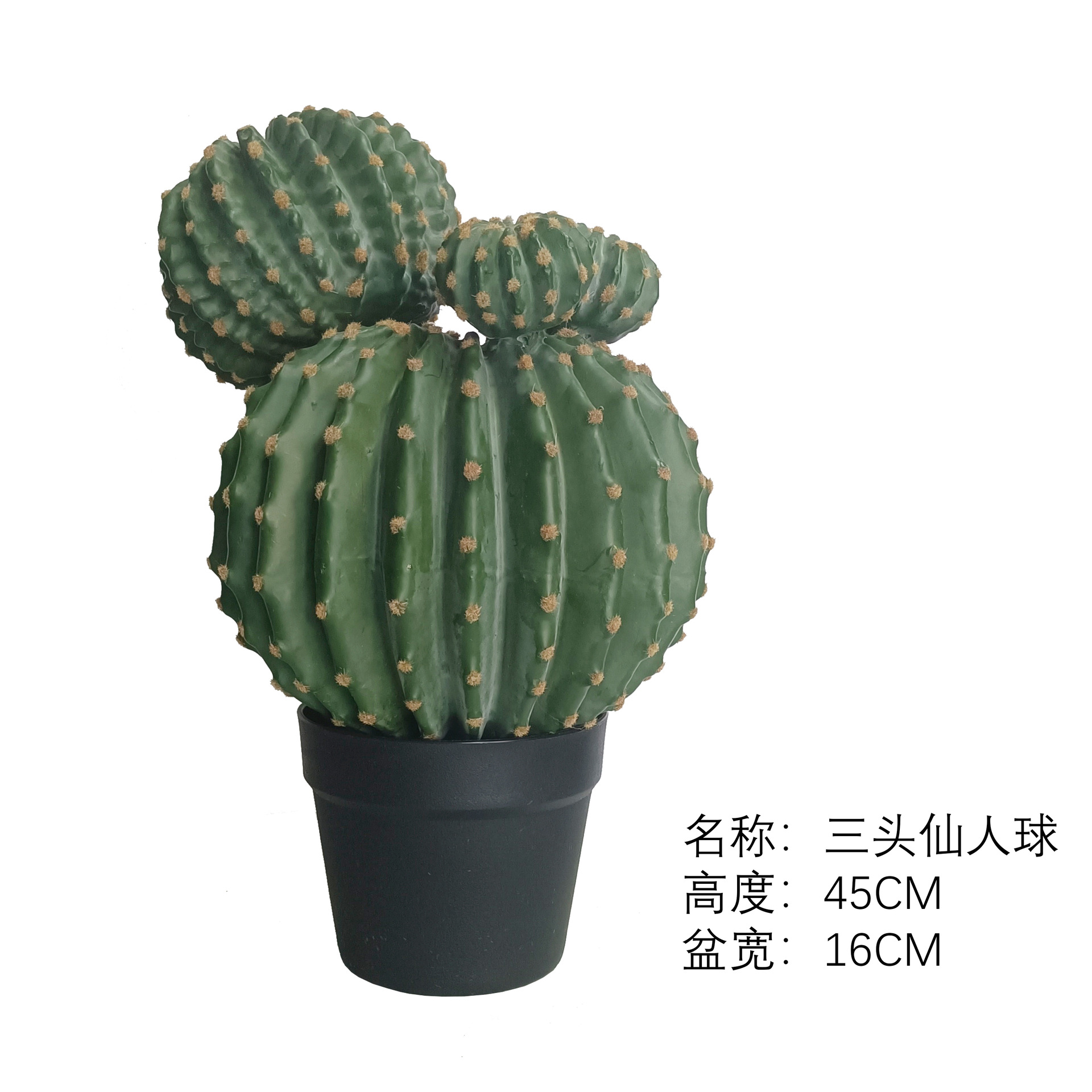 Simulación nórdica Planta verde Pilar de hadas Cactus grande piso interior sala de estar ropa tienda decoración de ventana