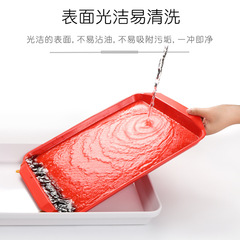 Plastic tray for restaurant fast food canteen, rectangular anti-slip round commercial plate for serving carrying food specific tableware