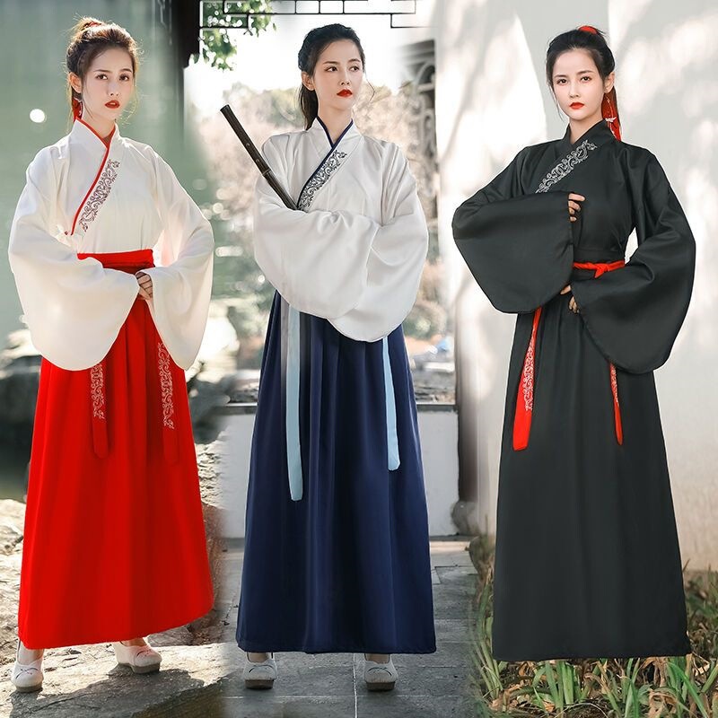 Hanfu Martial Arts Style Handsome Warrior Male and Female Chinese Style Performance Costumes Couple Ancient Costumes Original Ancient Style Men's Daily Outfit