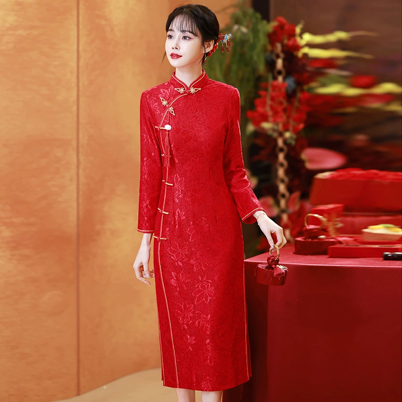 2025 новый красный этикет ретро чонсам