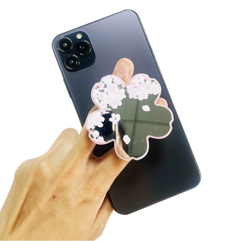 Кронштейн мобильного телефона воздушной подушки порошка Сакуры зеркала цветка форменный акриловый прозрачный кронштейн воздушной подушки