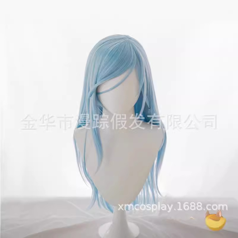 in stock World Plan Colorful Stage Day cosplay Yasukizizuku Nusen Wig Blue Blue Wig
