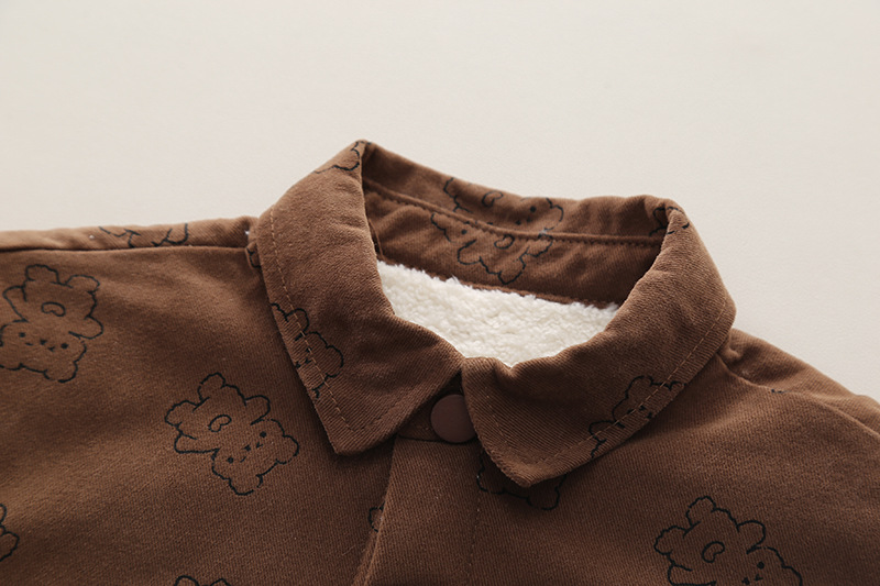 Set camicia foderata in pile e pantaloni per bambino inverno_voghion.com