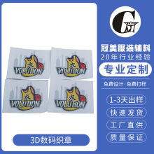 可定制电脑刺绣3D数码织章防皱不易褪色织唛衣服箱包鞋帽补丁洗唛