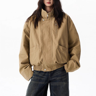 American Style Retro Barn Style Bomber Tooling Jacket for Men and Women 2025 Spring and Autumn Loose Fashion Brand High Style Jacket