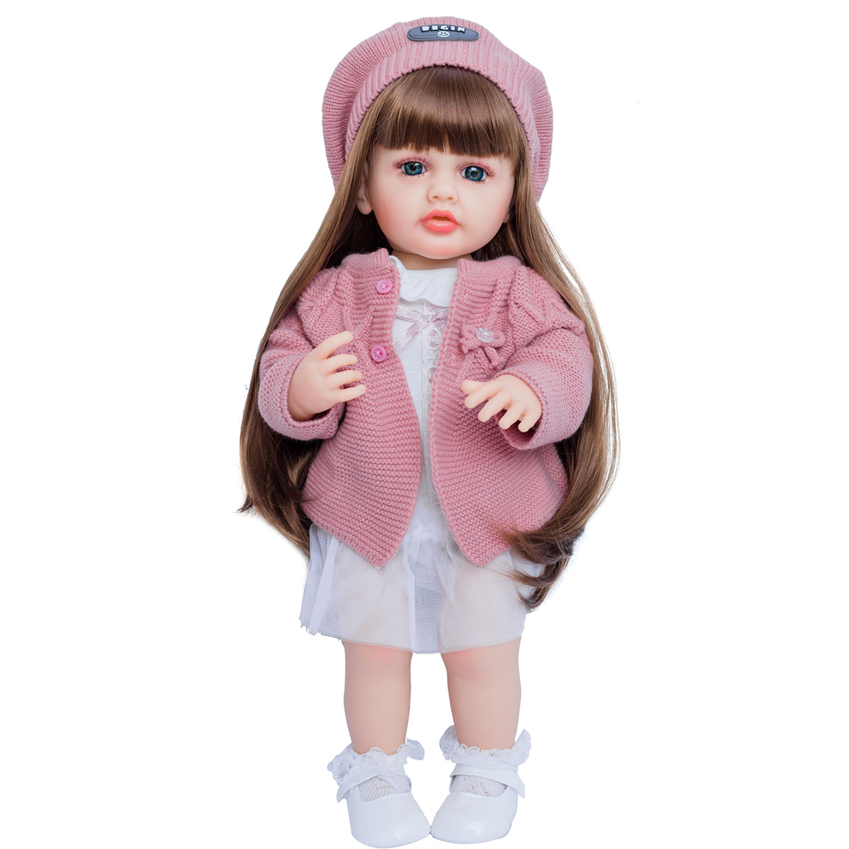 Vinyl Simulation Baby Doll 55cm Intelligent Vocal Early Education Companion Doll Wholesale Girls' Gift