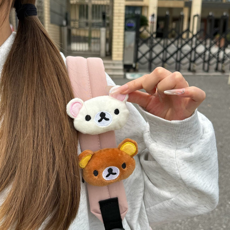 Rilakkuma Keychain Backpack Pendant Plush Toy Canvas Bag Car Seatbelt Velcro Decoration, Same Style as Internet Celebrities Rilakkuma Keychain Backpack Pendant Plush Toy Canvas Bag Car Seatbelt Velcro Decoration, Same Style as Internet Celebrities