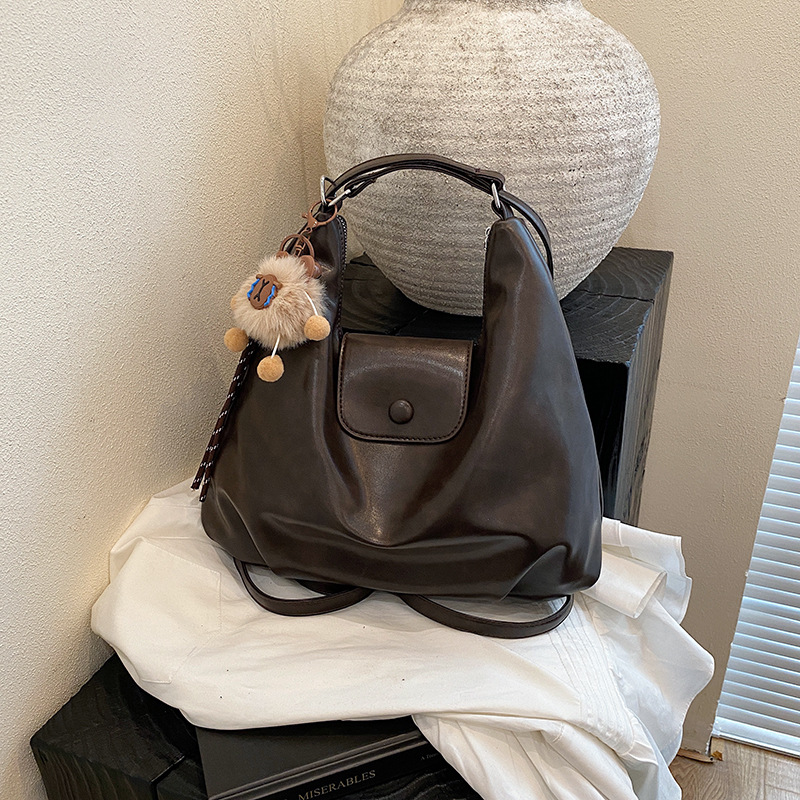 Women's Multifunctional Backpack 2025 New Style Soft Leather Backpack Fashionable Large Capacity Commuter Shoulder Crossbody Women's Bag