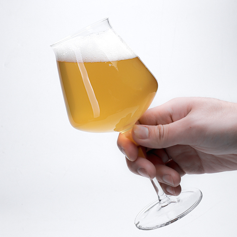 Simple vidrio de cerveza inversa copa de vino Tulip copa de cristal copa de vino al por mayor