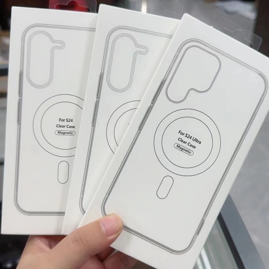 Transparent acrylic magnetic suitable for Samsung S24 ultra phone S23 wireless charging S24plus protective case_voghion.com