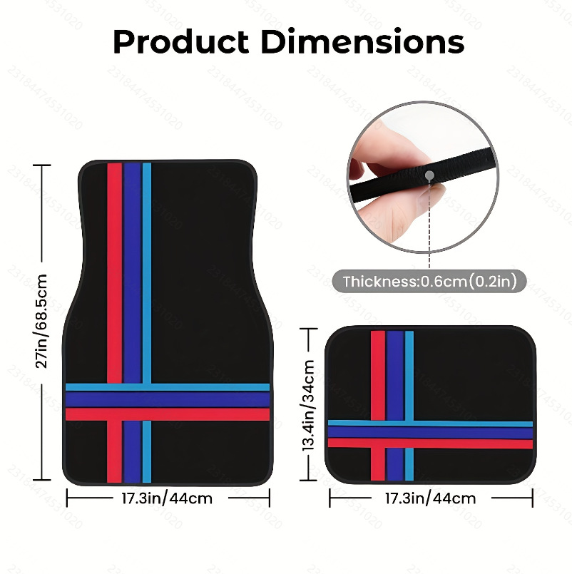 TEMU retro estilo nórdico alfombra de pie de coche alfombra de cuatro piezas tapete resistente a las manchas almohadilla de pie Amazon TEMU al por mayor