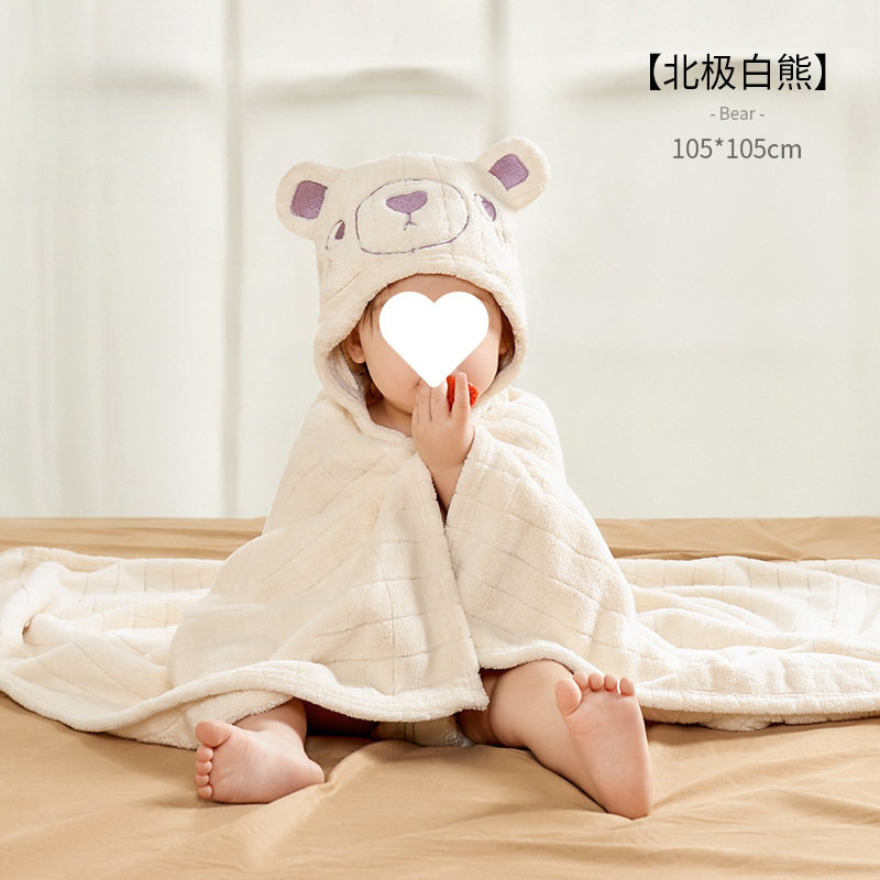 (Class A Standard) Bringing Hats-Arctic White Bear 【105*105cm】
