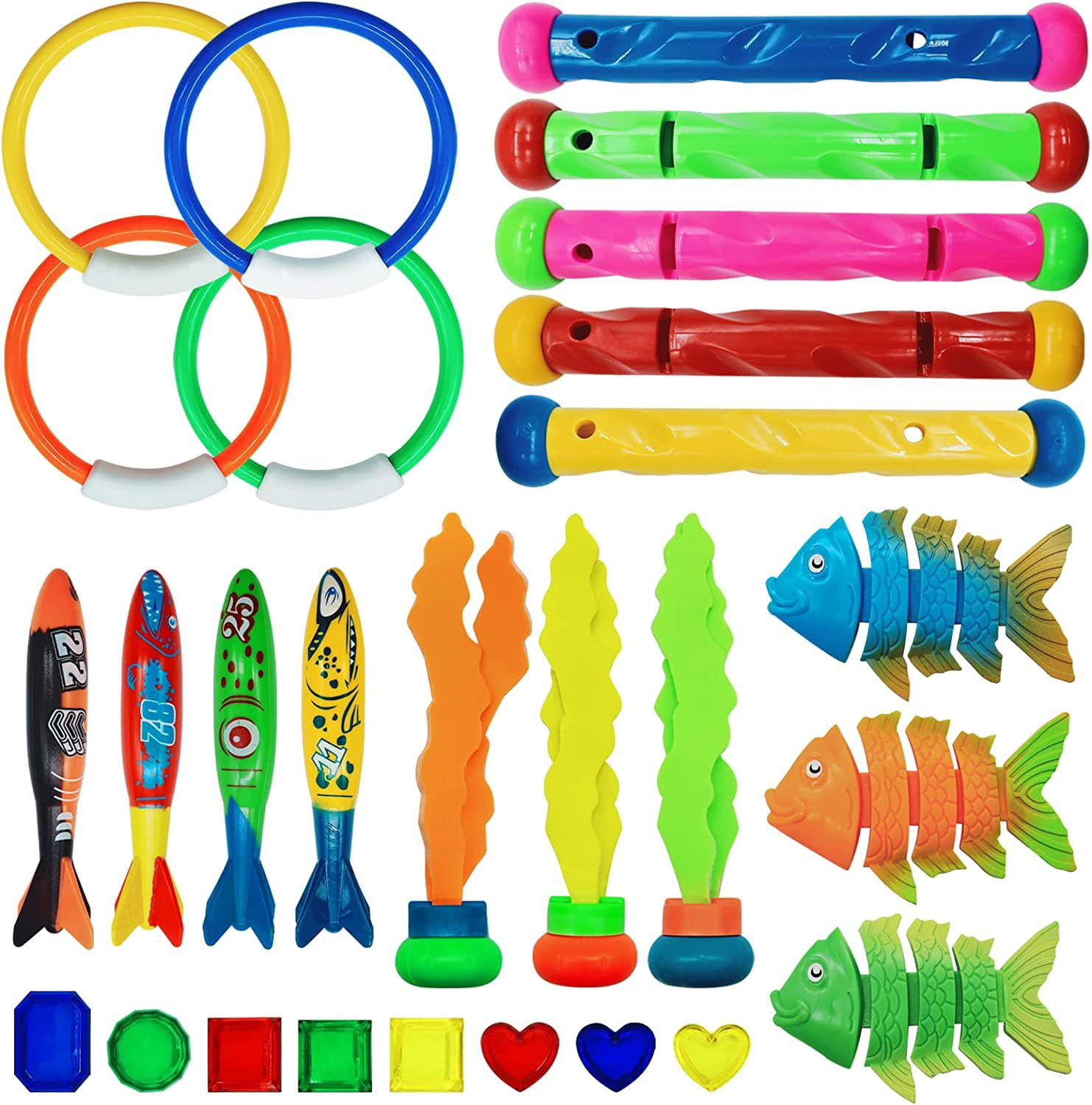 Ring 4+ long stick 5+torpedo 4+ seago 3+ fish bone 3+ gem 8