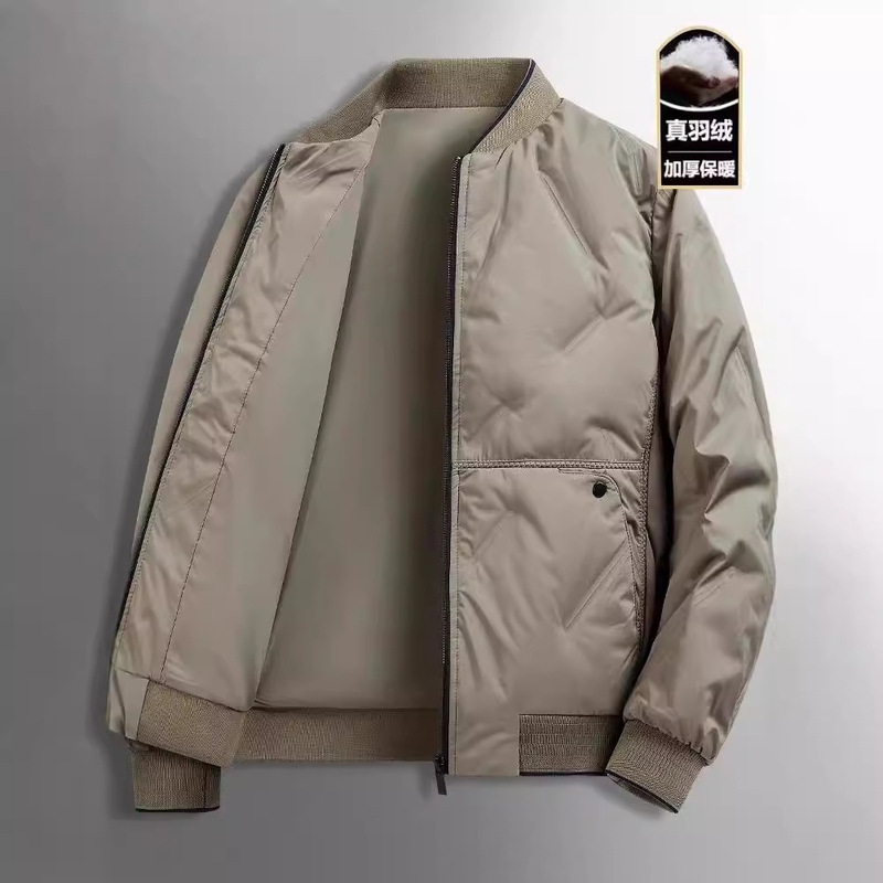 Cross-Border Winter Short Baseball Collar Dad Jacket for Middle-Aged and Elderly Men's Business High-End Lightweight down Jacket Wholesale Cross-Border Winter Short Baseball Collar Dad Jacket for Middle-Aged and Elderly Men's Business High-End Lightweight down Jacket Wholesale