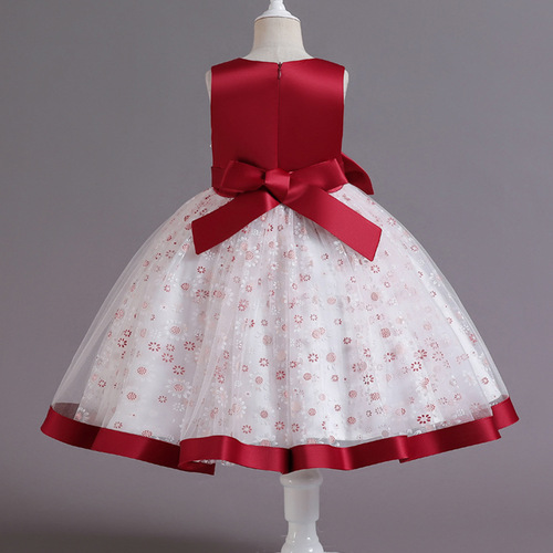 Children's cross-border dress, flower child wedding dress for girls, princess skirt, children's birthday anniversary dress, piano performance costume