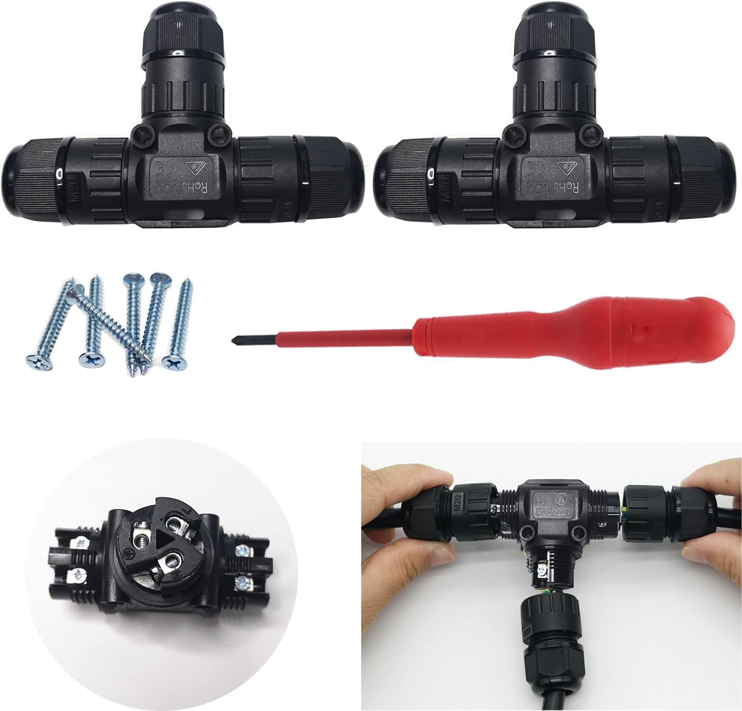 Kabelverbinder IP68, CTRICALVER T-Form Kabelverbinder | Wass