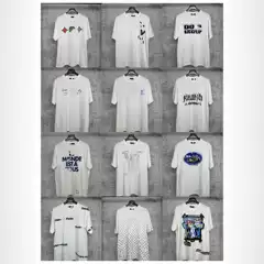 Cross-Border Export Lujia Short-Sleeved 25 Summer New Printed Letter Series Round Neck Casual Sports T-Shirt for Men and Women
