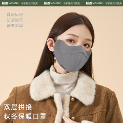 2025新款秋冬3D海绵立体口罩加厚防晒护眼防风防寒保暖透气面罩女