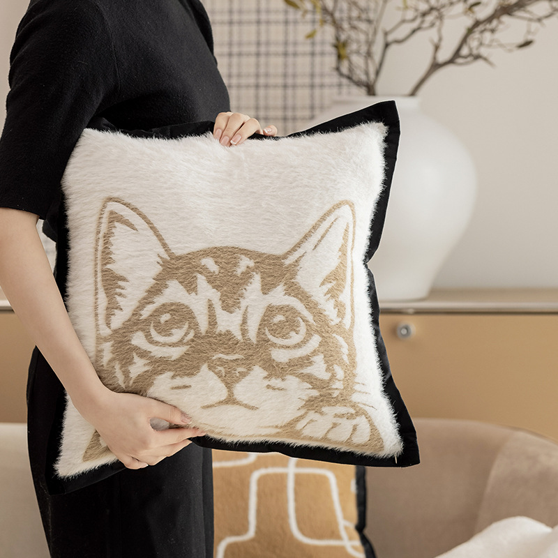 Moderno simple almohada de lujo ligera almohada de sofá sala de estar almohada modelo de habitación decoración hotel almohada cubierta mayorista