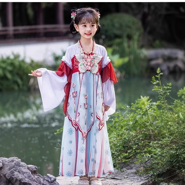 Весенний длинный рукав модифицированный детский костюм китайского стиля
