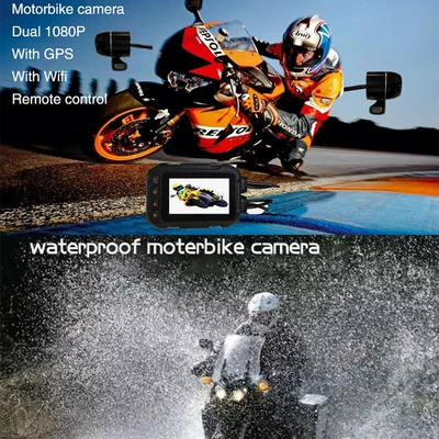 Dual 1080P Hd Night – Motorcycle driving recorder