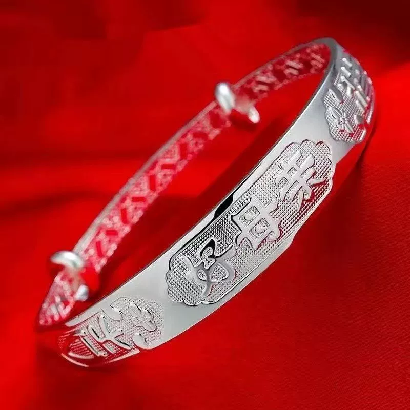 Серебряный браслет для друга/любимой/пожилого/матери, 925 пробы серебро, подарок на день рождения