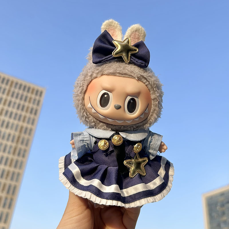 ソースメーカーのみの服】17cmペンダント ラブブ服 ブラインドボックス ラブブ人形 人形服 クールブラック カラフル|undefined