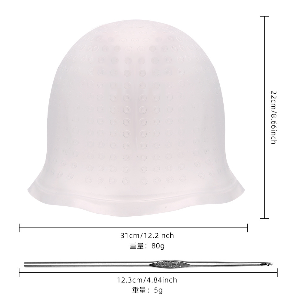 Suministro directo de fábrica de silicona color picking Cap con aguja color picking cabello teñido sombrero simple peluquería herramientas de silicona cabello teñido cap al por mayor