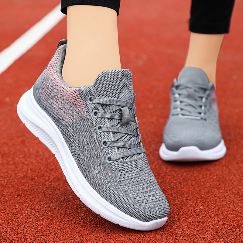 Zapatos de Mujer, Primavera 2026, Nueva Marca de Moda, Zapatos Individuales, Tejido de Punto, Ligeros, Transpirables, Fabricante, Zapatos para Correr, Zapatos Deportivos Casuales