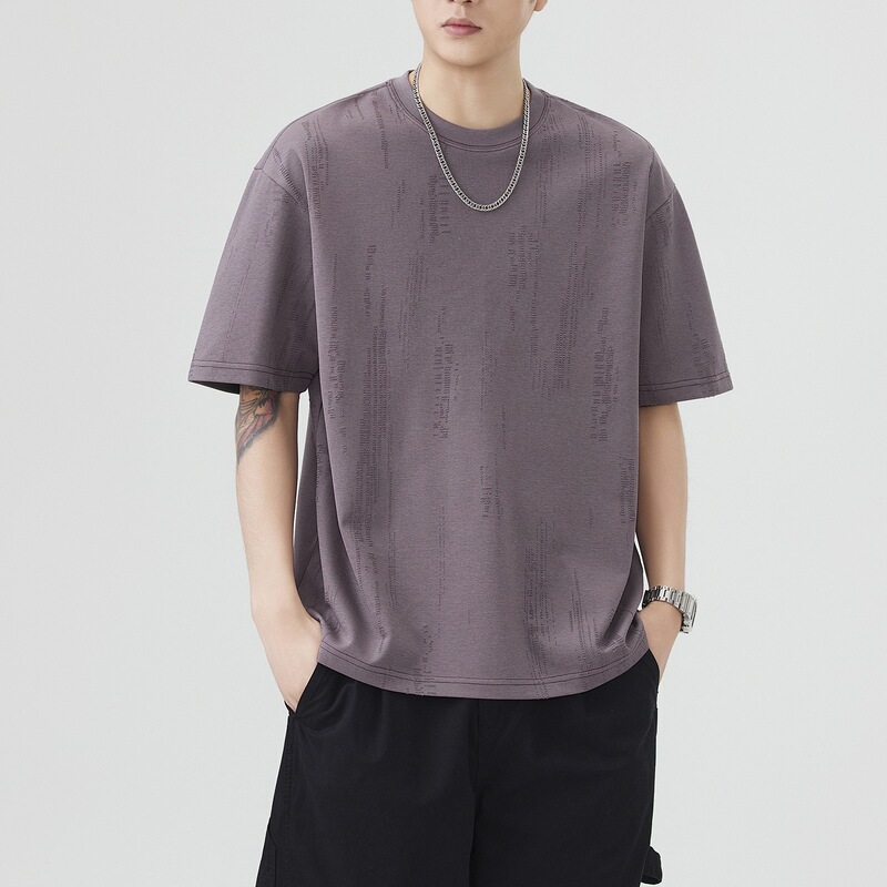 Recruiting Agents for Men's Trendy Brand Round-Neck T-Shirts, Summer Fashion Versatile Loose-Fitting Casual Tops for Young and Middle-Aged Men, Wholesale